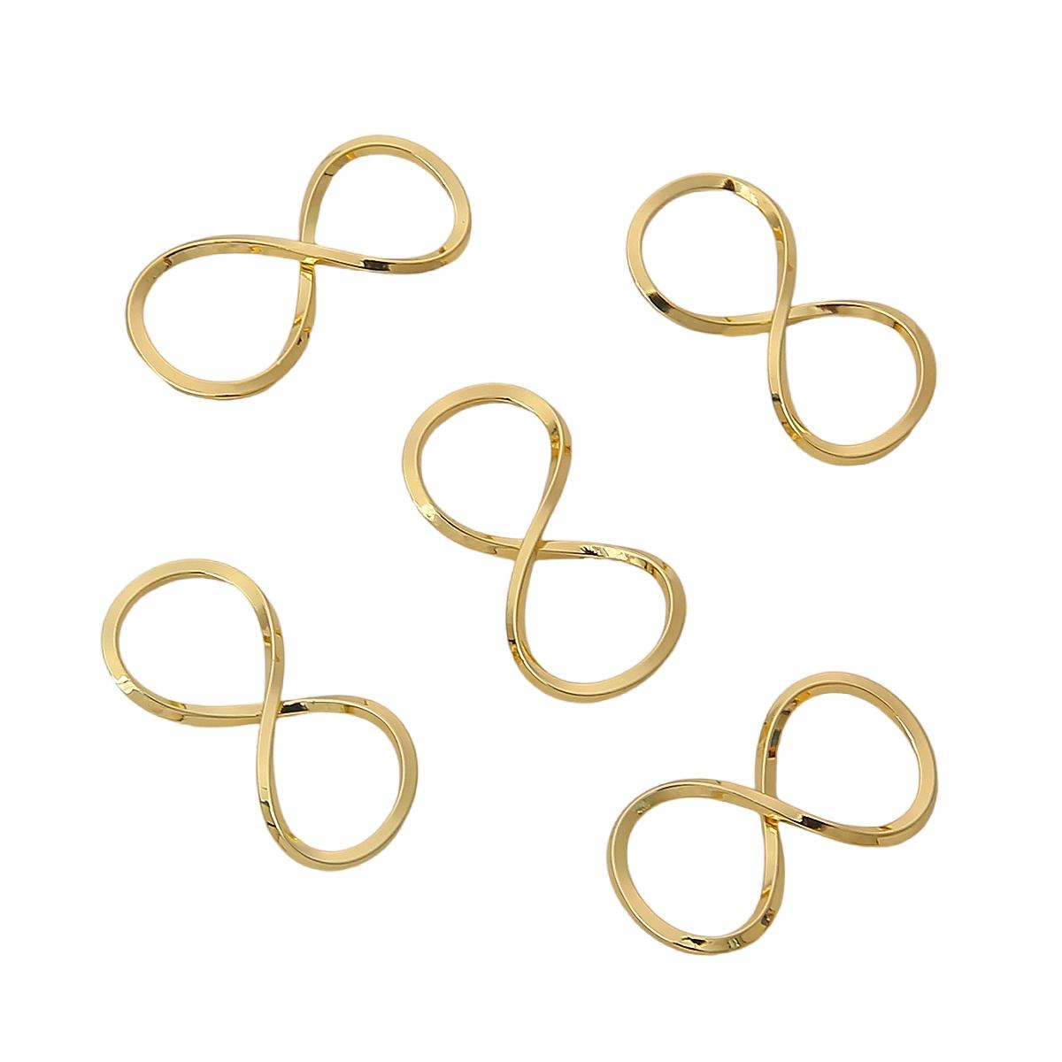 

Медные 8-образные застежки-пряжки для изготовления ювелирных изделий своими руками, аксессуары для рукоделия 12x23mm