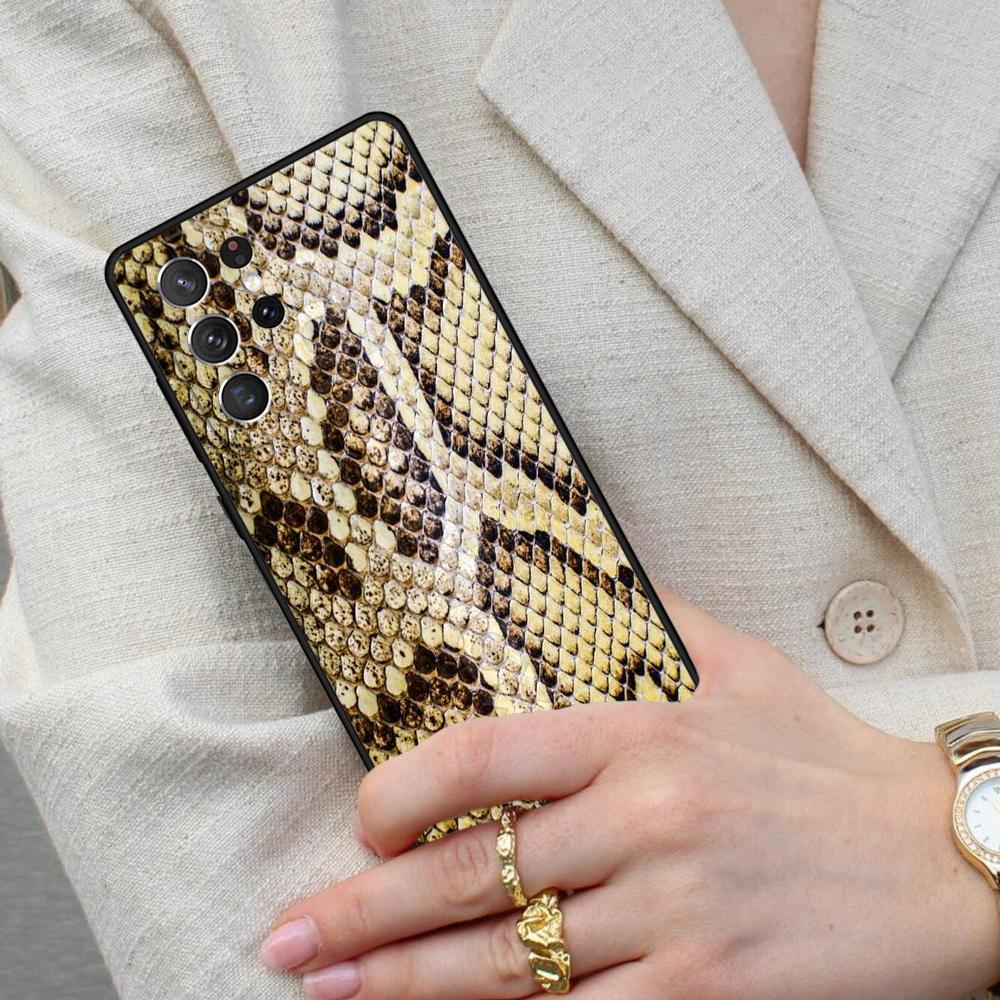 Cobra Python Snake Skin Cell Phone Case for Samsung Galaxy S26 Ultra S25 S24 S23 S22 S21 S20 Note10 Cover
