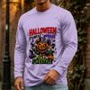 Men's Halloween Long Sleeve Neck Casual T-Shirt for Holiday Party