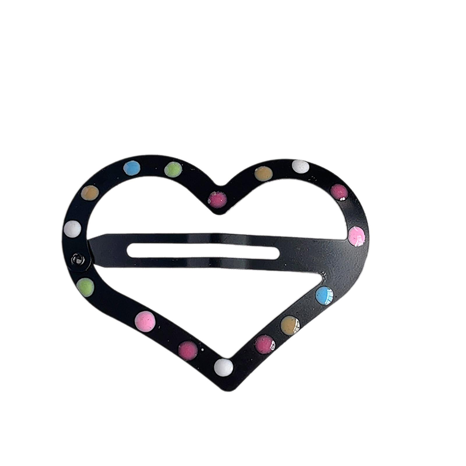 

Красочные точки шпильки для волос Harajuku Girl заколка для волос серебристо-черного цвета челка хвост косички заколка для волос для женщины девушки подарок T1 чёрный