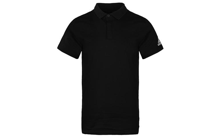 Adidas Polo Shirts Men s Black Polo Collar Moderate Straight Fit DT9911 S