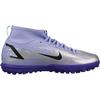 Nike Kylian Mbappé x Mercurial Superfly 8 Academy TF GS Scarpe da Calcio Light Thistle Indigo Burst Bright Crimson Argento Metallico DB0935-506