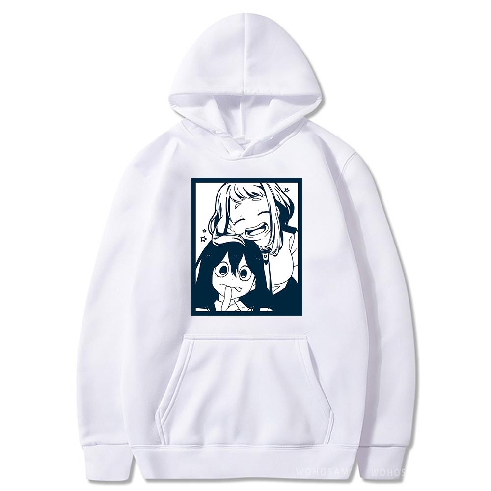 My Hero Academia Hot Anime Hoodies OCHACO URARAKA Asui Tsuyu Unisexga Clothing Graphic Kawaii Print Hooded Tops Harajuku Sweatshirts