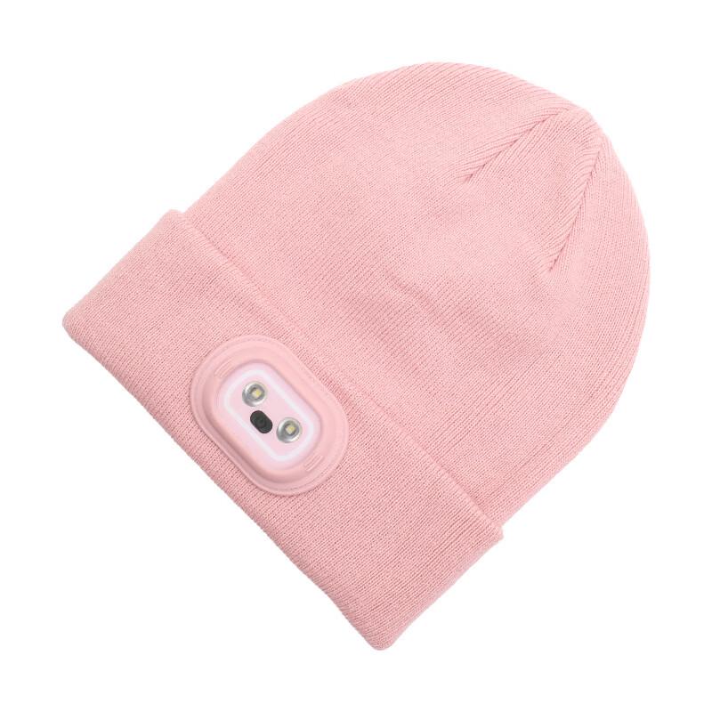 LED Headlamp Knitted Beanie Hat