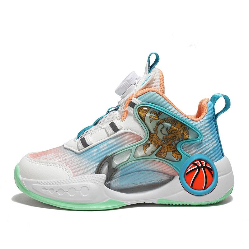 PLUS boys basketball shoes professional actual sneakers spring boys training running shoes middle and older children's sneakers