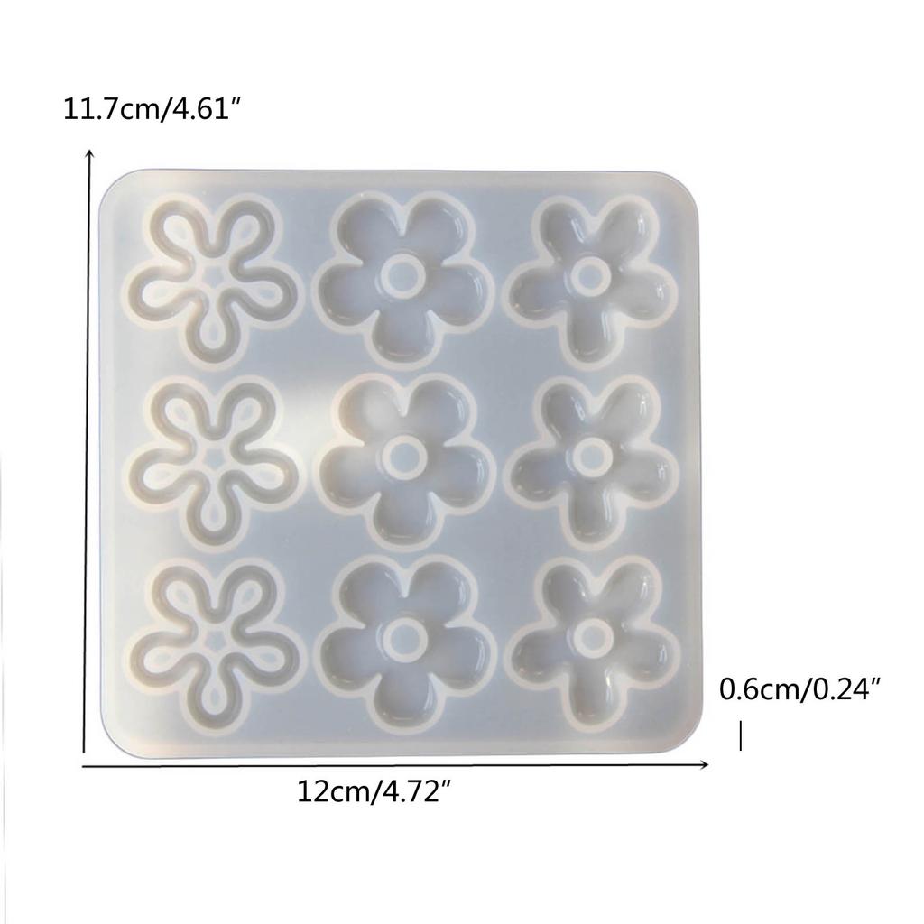 Crystal Flower Charm Silicone Mold for DIY Necklace Jewelry Crafts Making Exquisite Handmade Floral Pendant Resin Mould