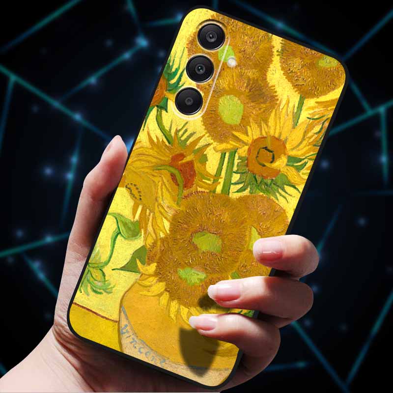 3D Flowers Emboss Fundas For Samsung A25 A35 A55 5G Case Soft Silicone Phone Cases for Galaxy A25 5G Back Cover Shell SamsungA55