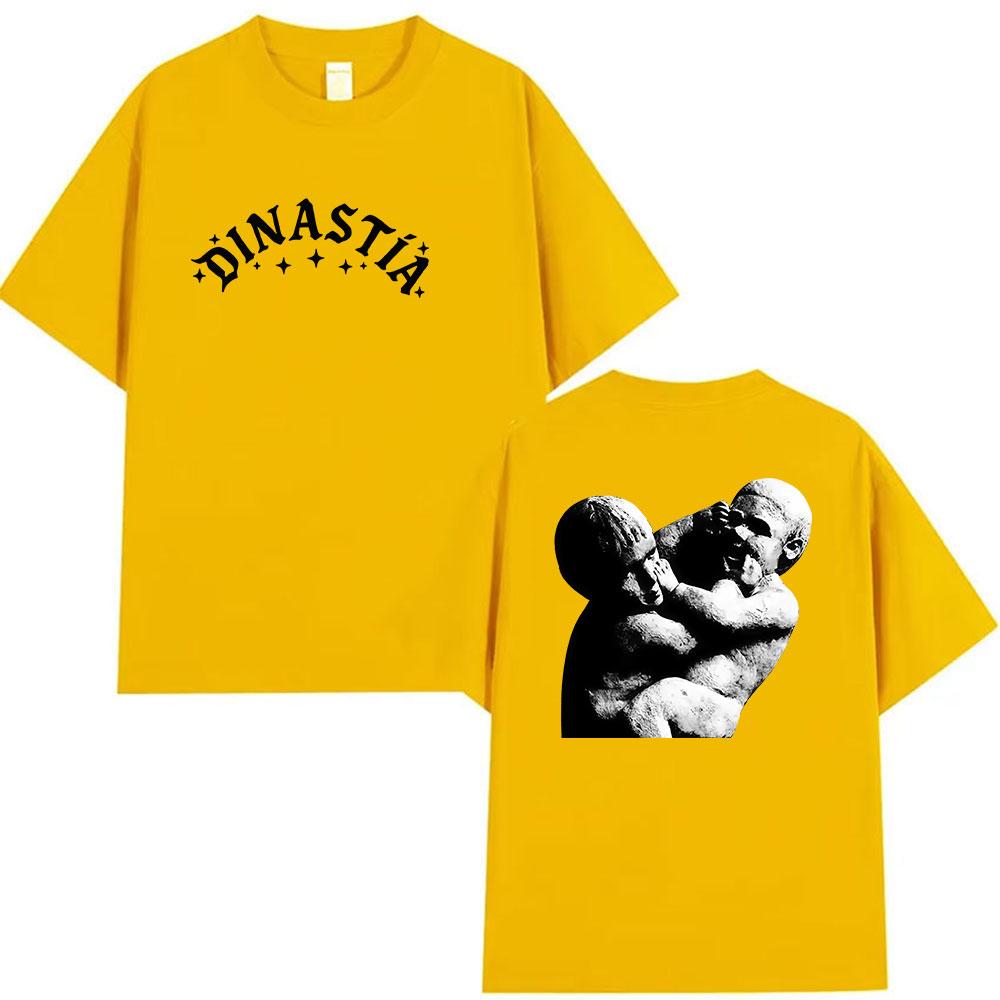 Peso Pluma Dinastia Tour 2026 Print  T Shirt Unisex's Hip Hop Pop Music Short Sleeve T-shirts Unisex 100% Cotton T-shirt Streetwear