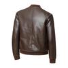 High-end Jacket for Men's Spring New Trendy Handsome Casual Stand-up Collar Jacket for Men's Leather Jacket