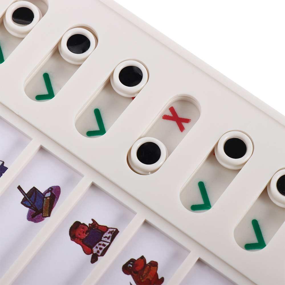 Children's Self-discipline Punch Card Student Message Checklist Chore Chart Memo Plastic Board