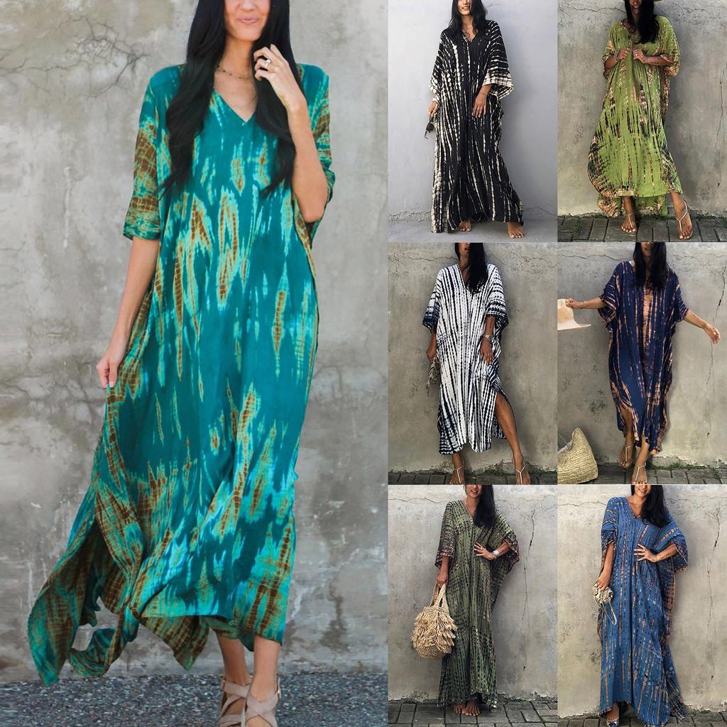Женское повседневное пляжное платье, свободное платье, блузка, рубашка ...