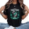 "It's a Throat Punch Kinda Day" Skull & Roses Graphic Tee