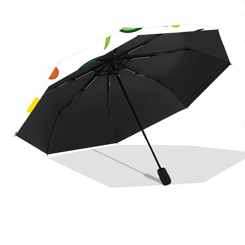 1pc Citrus Fruits Automatic Open/Close Folding Umbrella - Compact 8-Rib Design, Daily Use, Perfect Gift for Friends & Family Yy260327065