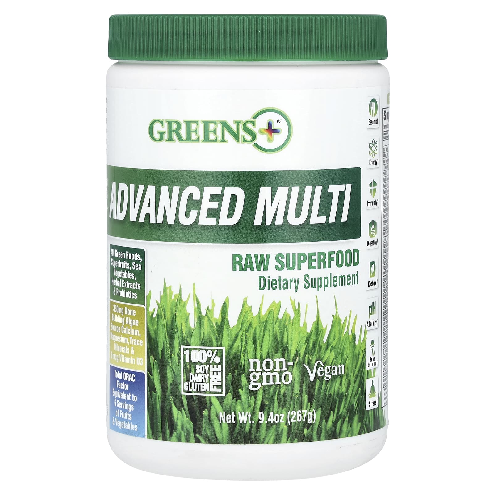 

Greens Plus, Advanced Multi-Raw Superfood, 9.4 oz (267 g)