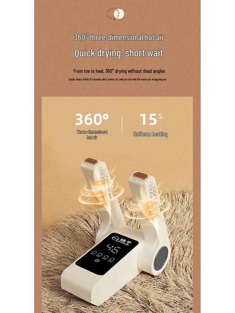 Multi-Function Smart Shoe Dryer with Timer and Deodorizing Sterilizer
