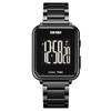 Skmei Mens Waterproof Chronograph Wristwatch Stainless Steel Strap Electronic Clock Back Light Calendar Digital Watch 1852