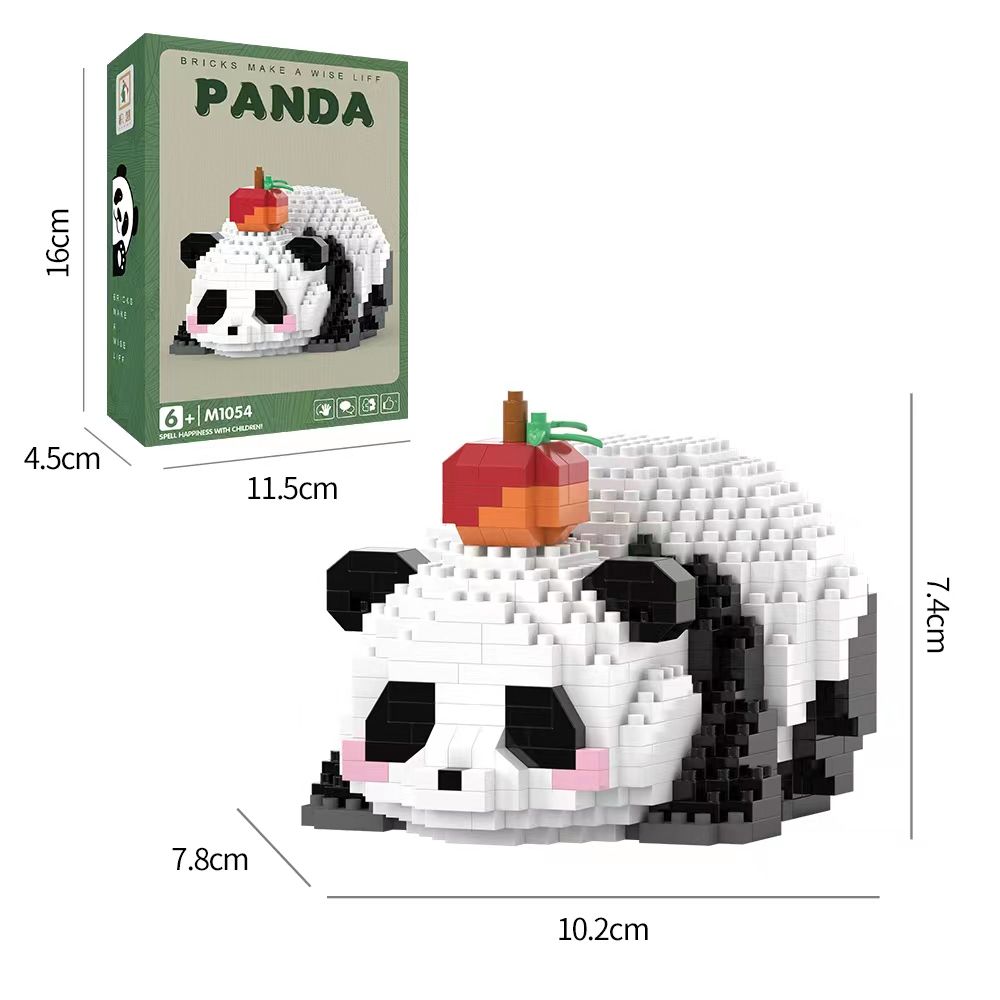 Panda Lovers Creative Micro Building Blocks 3D Mini Model Kit Moc Diy Gift Christmas Decor Children Toys