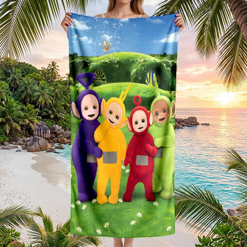 Teletubbies Fashion Beach Towel: Ideal for Summer Adventures Soft, absorbent and quick drying suitable for swimming and bathing