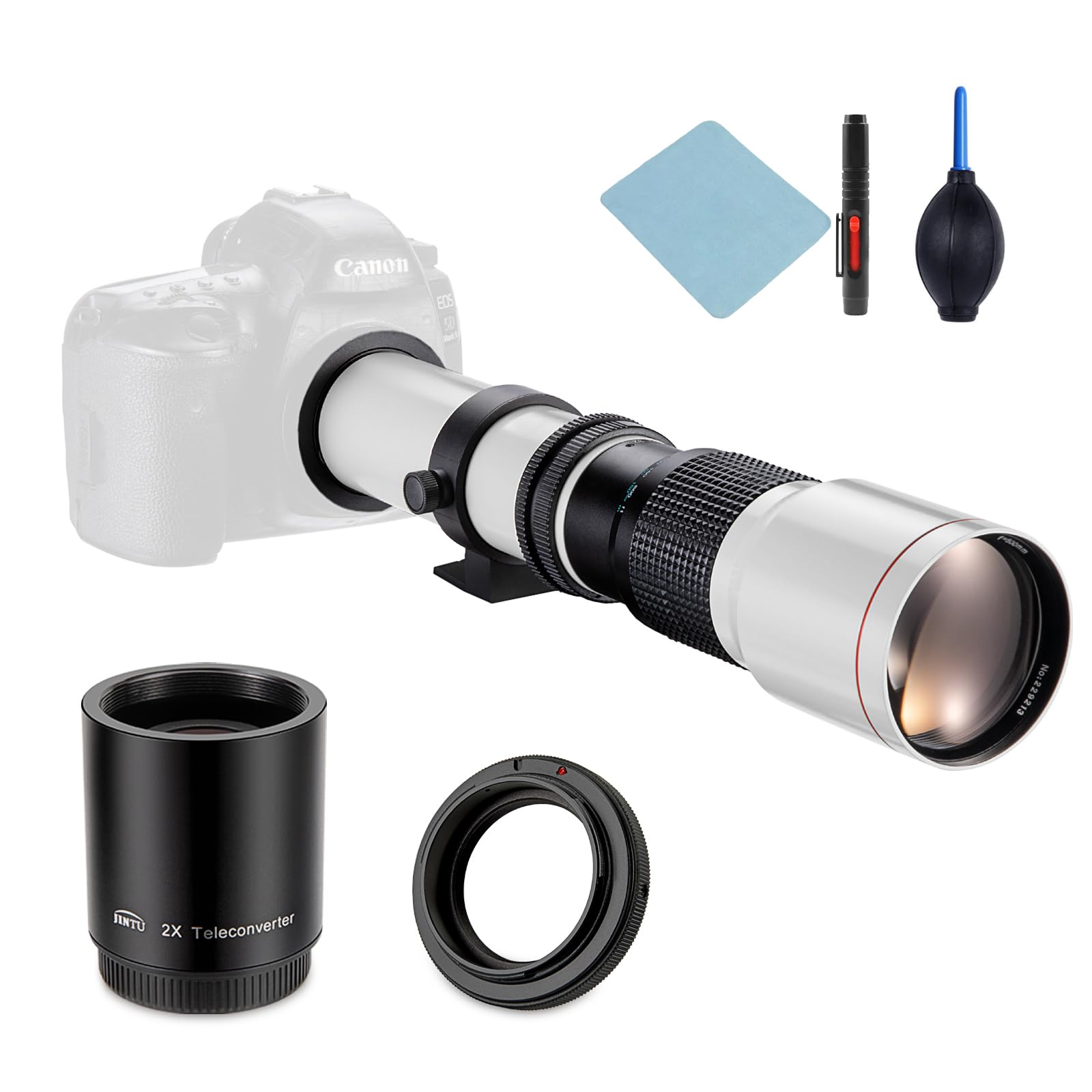 

JINTU 500 мм 1000 мм ручной супертелеобъектив a7r a7s a7 a6500 a6300 a6000 a5100 a5000 a3000 3N Другие цифровые беззеркальные камеры / f/8 NEX-7 NEX-6