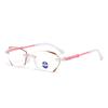 Douyin Style Frameless Reading Glasses: Fashionable, Blue Light-Blocking, Smart Zoom with Auto Diopter Adjustment