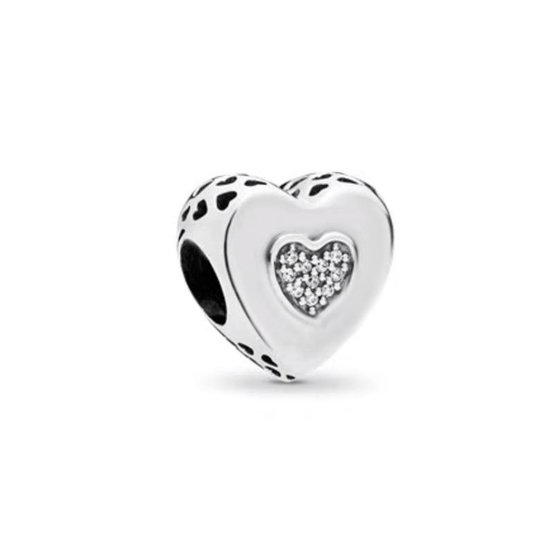 New Heart-Shaped Multiple Series Charm Bead Applicable To Original Plating Copper Jewelry & Diy Making Fine Unique Jewelry Gift