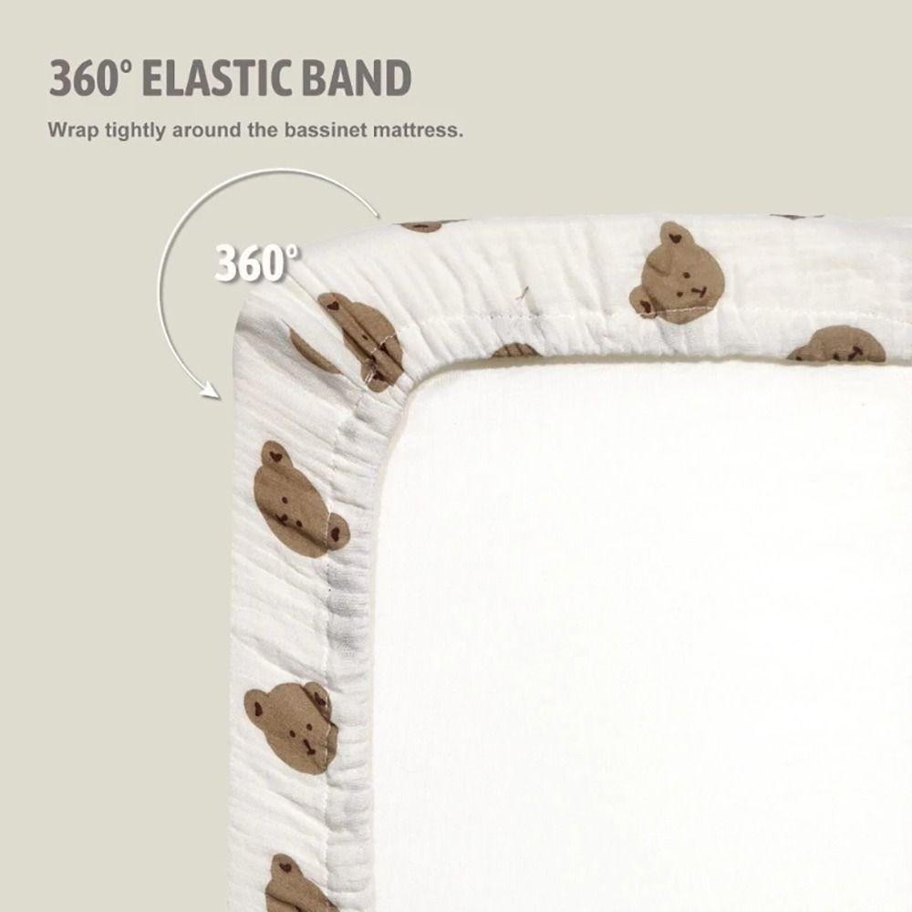 2Pcs/Set Solid Baby Fitted Sheet Printed Cradles Mattress Cover Durable Crib Fitted Sheets