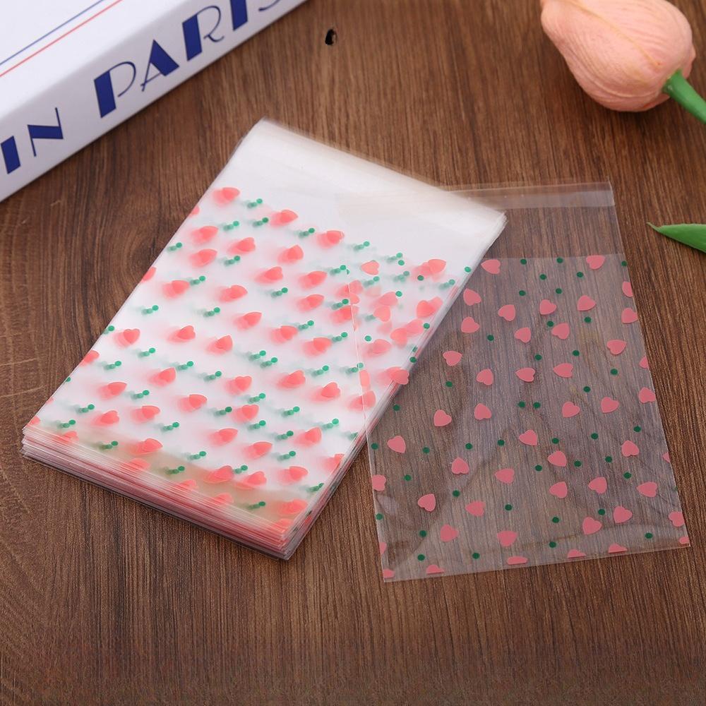 50 Pcs Cute Pet Transparent Self-adhesive Bag Idol 3-inch Photo Card DIY Decor Packing Pocket Kawaii Gift Package