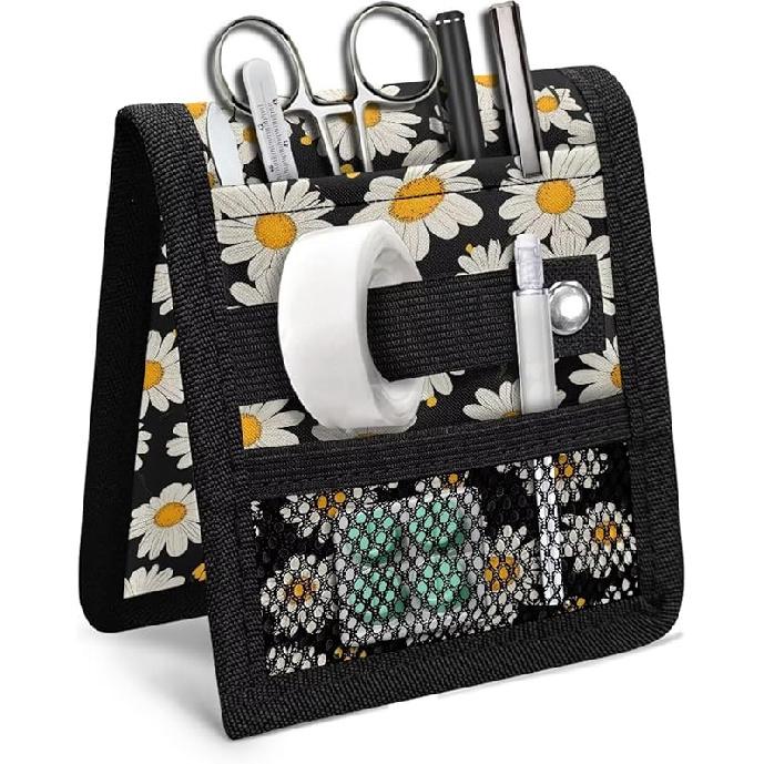 Cat Printed Nurse Pocket Protector Cartoon Nurse Organizer Bag Pouch Utility Hospital Bag Organiser Pouches Tool Case