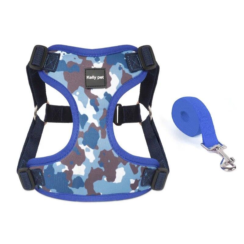 Hunde- und Katzengeschirr für kleine und mittelgroße Hunde, Geschirr- und Leinen-Set, atmungsaktive Welpenweste, Französische Bulldogge, Chihuahua, Brustgurt, Heimtierbedarf