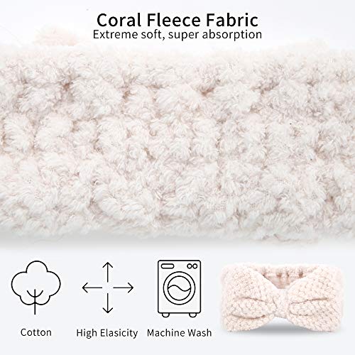 3 Pack Spa Microfiber Bowtie Headbands Makeup Headband Skincare Headbands Facial Headband Face Wash Headband Face Washing Headband Towel Headbands