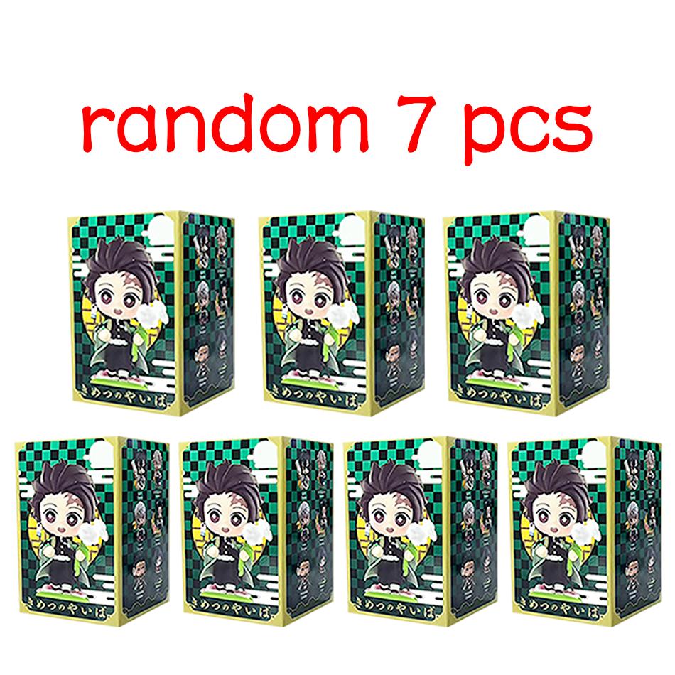 Demon Slayer Tanjiro Kamado Nezuko anime çizgi film figürü kör kutu yaratıcı kişiselleştirilmiş heykel model süs eşyası sürpriz hediye kutusu