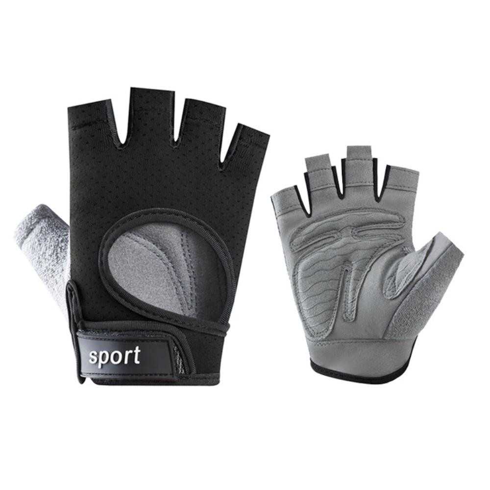 Fitness sports gloves men and women outdoor riding half finger non-slip hand guards yoga breathable shock-proof bicycle gloves