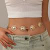 Retro Sunflower Metal Waist Chain Body Chain Lobster Buckle Adjustable Chain Navel Chain Waist Belt for Women