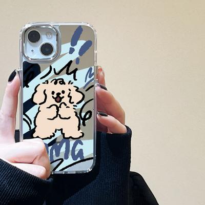 Custodie per cellulari per iPhone 11, 13, XR, 15 Pro Max, 12, 14 Pro Max, Custodia protettiva a specchio per iPhone 16 XS Max, Specchio, Squisito, Cartone animato, Impermeabile