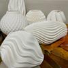 Modern Vase, White Minimalist Small Flower Holders for Pampas Grass Decor, Coffee Table & Shelf Decor, Abstract Vases for Flower Bouquet, Trendy Home