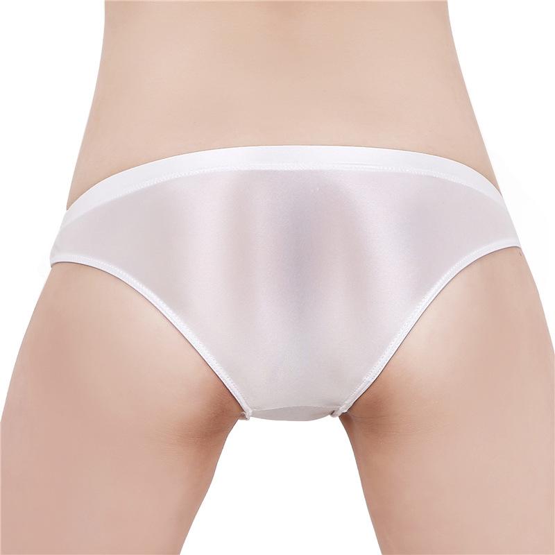 Silky, Shiny, Low-Rise Thong - Transparent, Sexy, Plus Size, European & American Fit