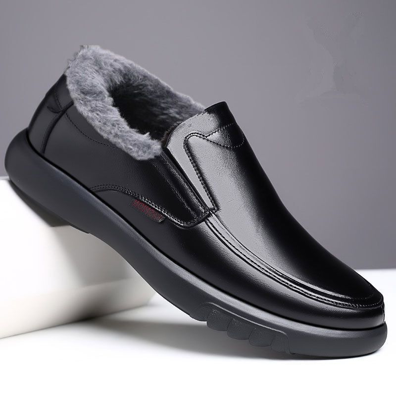 Autumn men's Leather Shoes Casual Fashionable Slip-ons Casual Comfortable Shoes Business Outdoor Sports Leisure Leather Shoes