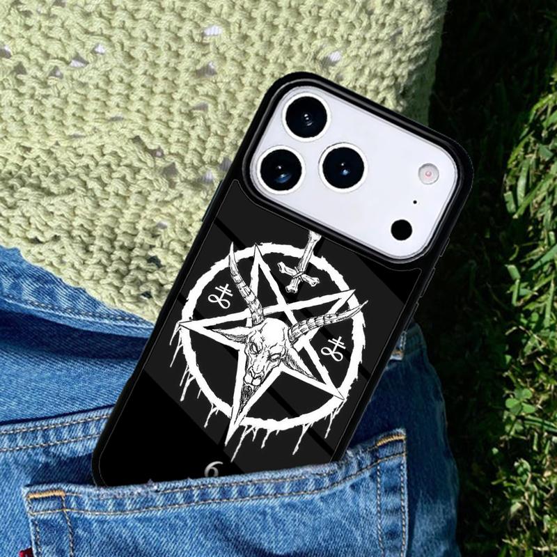 Pentagram 666 Demonic Satanic mobile phone case Compatible with IPhone 17 16 15 14 13 12 11Pro Max 17 Air cover