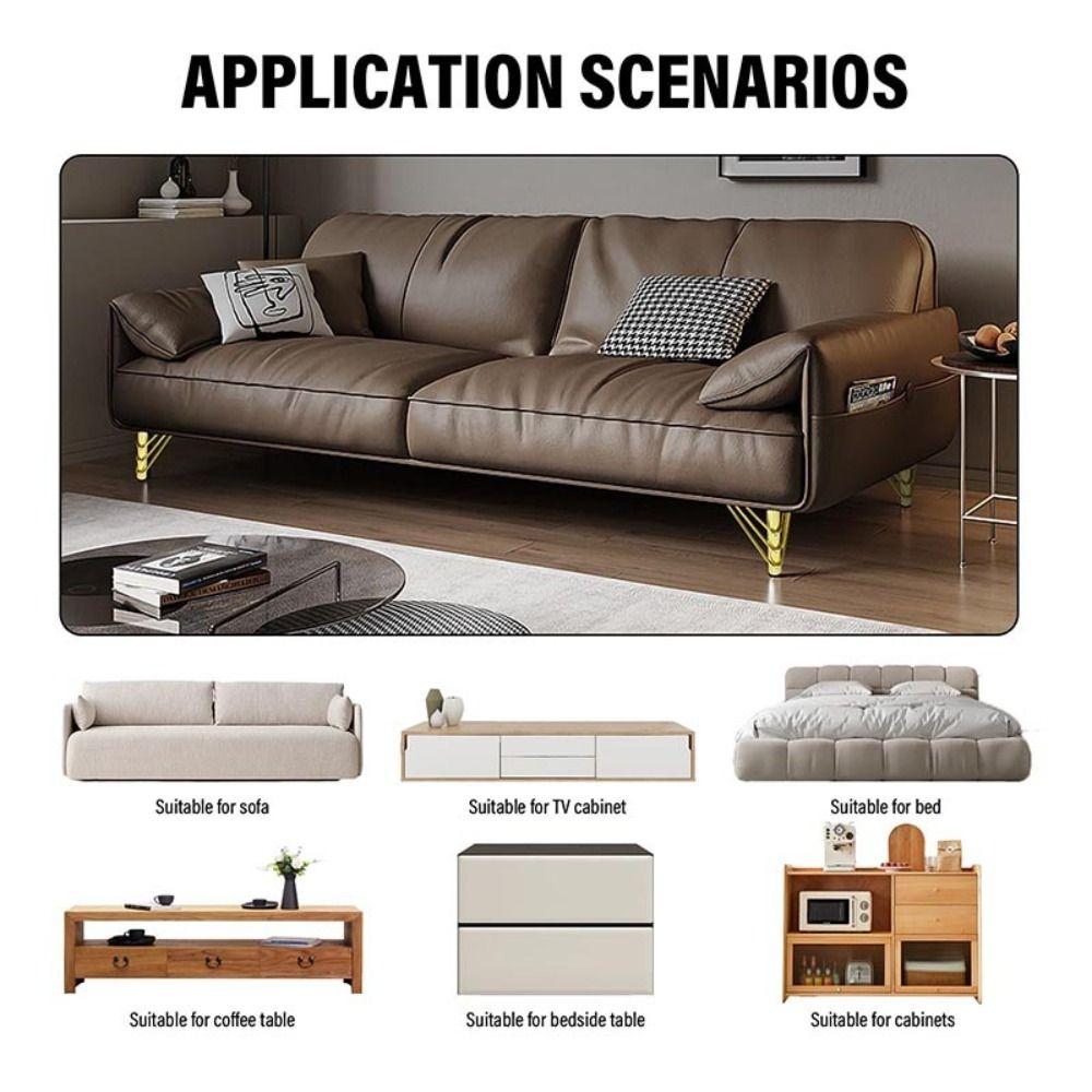 Golden Color Metal Furniture Feet 15cm Height Triangular Metal Legs  Home DIY