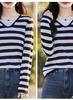 Women's V-Neck Color Block Layered Knit Sweater - Long Sleeve, Lightweight