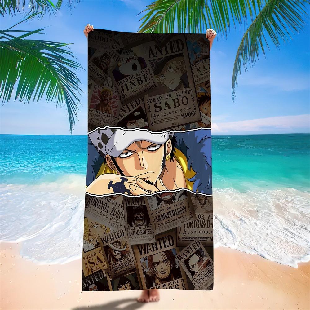 New Anime Character Printed Microfiber Beach Towel Quick Dry Water Absorbent Bath Towel