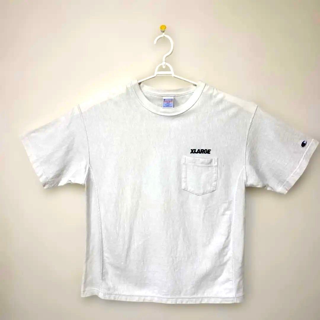 [Rare collaboration] XLARGE  Champion reverse weave T-shirt white