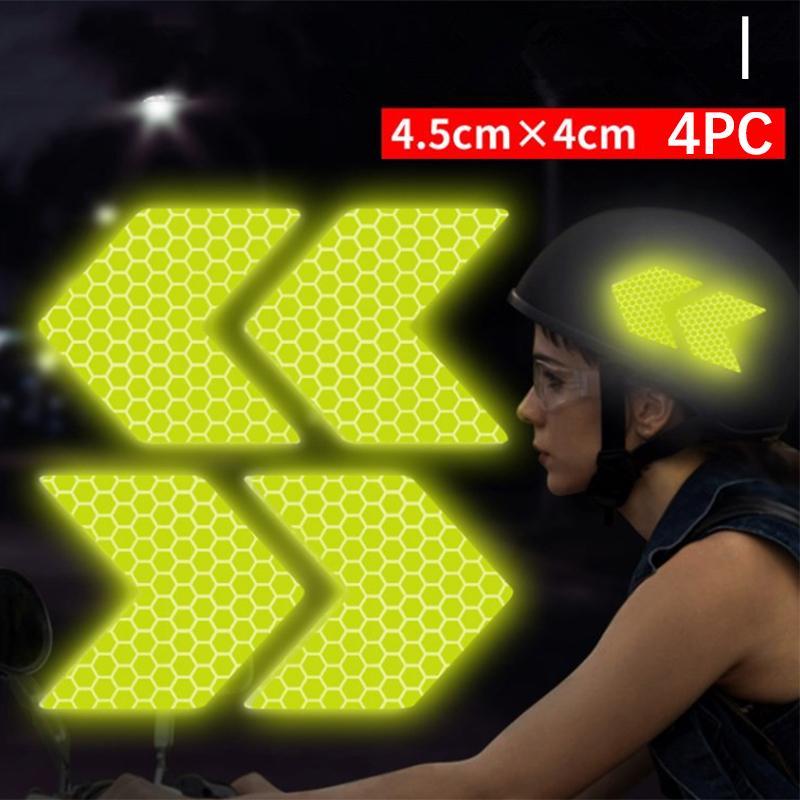 Adesivo de capacete de motocicleta, adesivo refletivo, placa de advertência noturna, acessórios