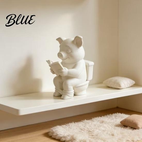 Piglet Statue for Figurine with 3D Pig Printed Study Room Statue Mini Matte Frosted Detailed Animal Figure Surface Dirt
