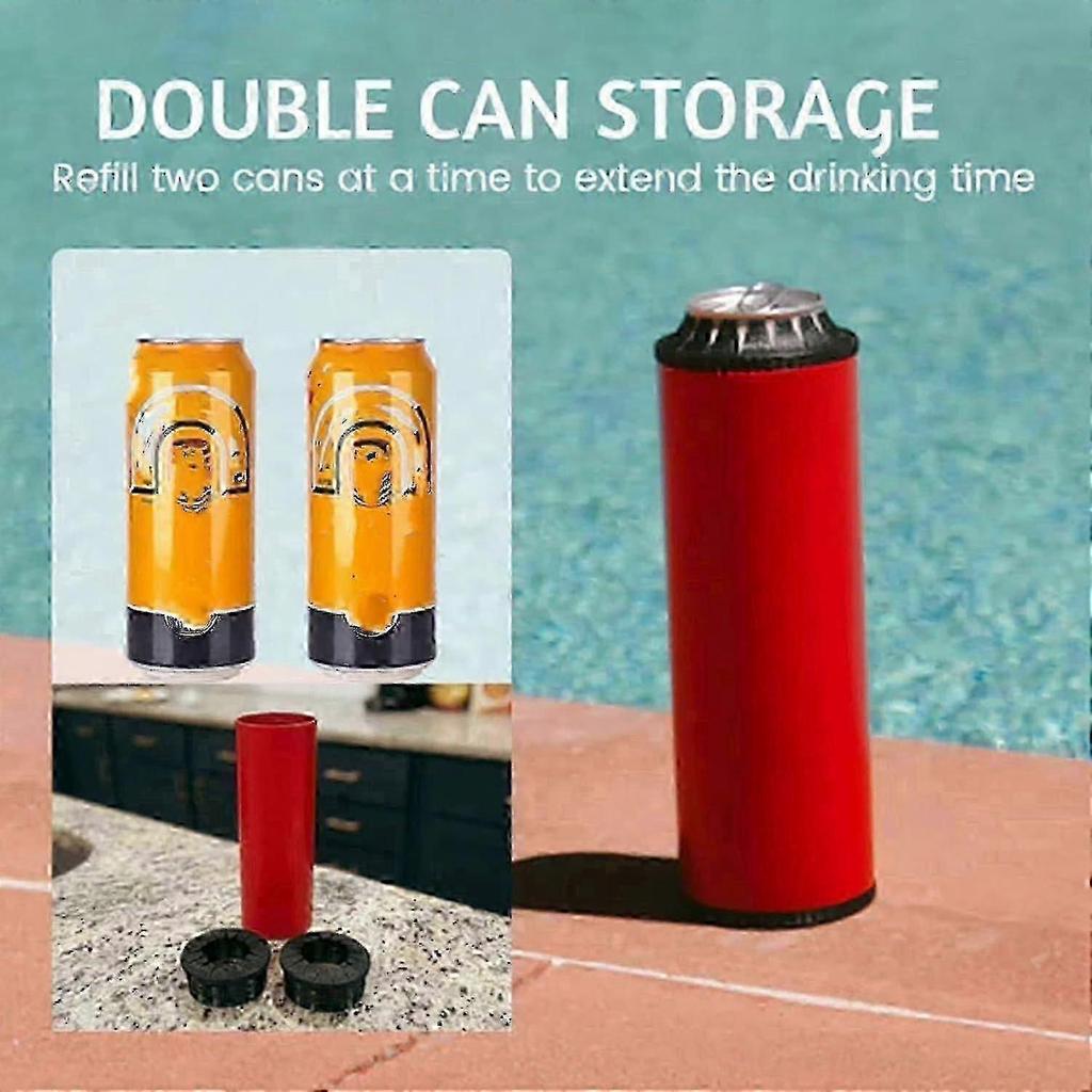 Tactical Beverage Refill Device, Dual Can Dispenser with Quick Refill, Portable Game & Party Drink Dispenser, Fast Reloading Tool