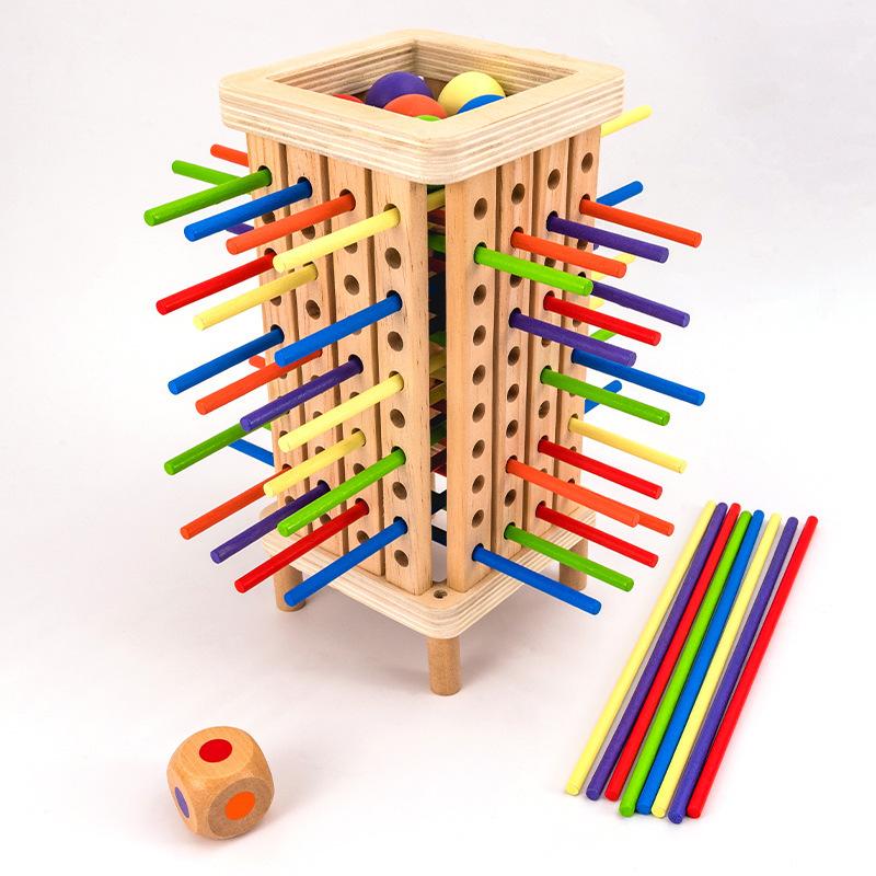 Wooden Games Colorful Stick Games Dice Games Math Montessori Games Parent-child Interactive Toys