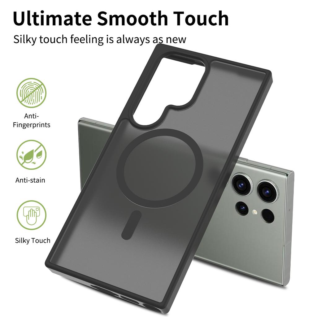 Matte Phone Case for Magsafe Mag Safe Samsung S26 Plus S25 Fe S24 S23 22 Ultra A15 A16 A17 A26 A35 A36 A56 A37 A55 A57 Magnetic Shockproof Phone Cover