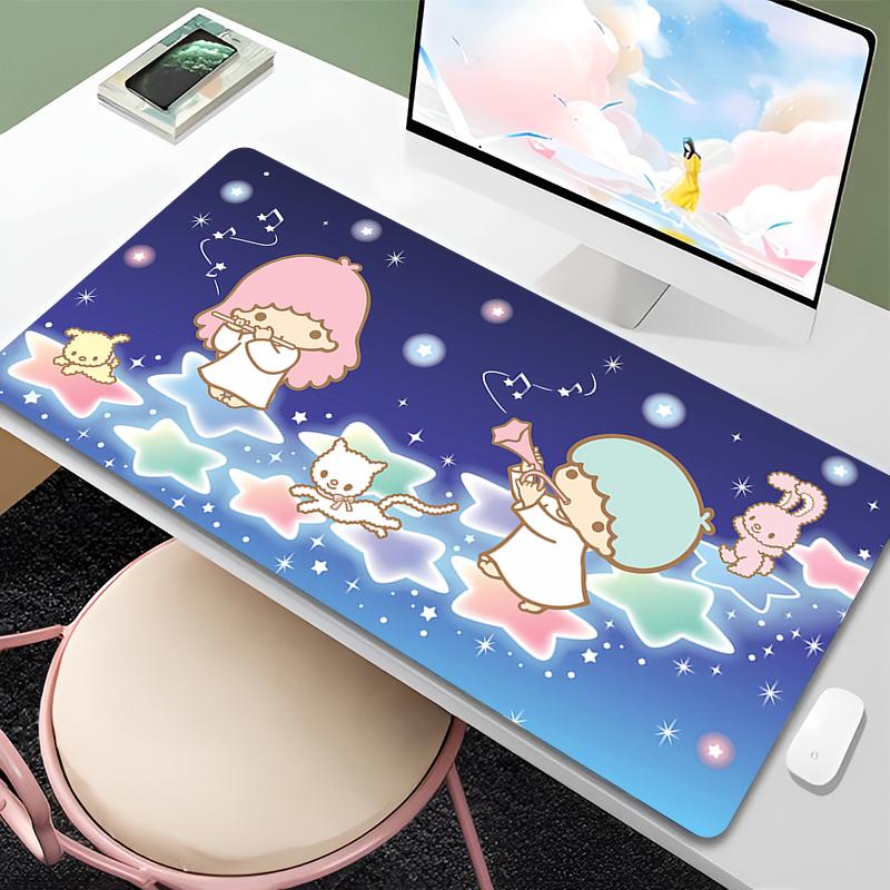Esports Mouse Pad Computer Smooth Flexible Little Twin Star Office Laptop Rubber Gamer PC Computer Keyboard Pad Kawaii Mosuepad