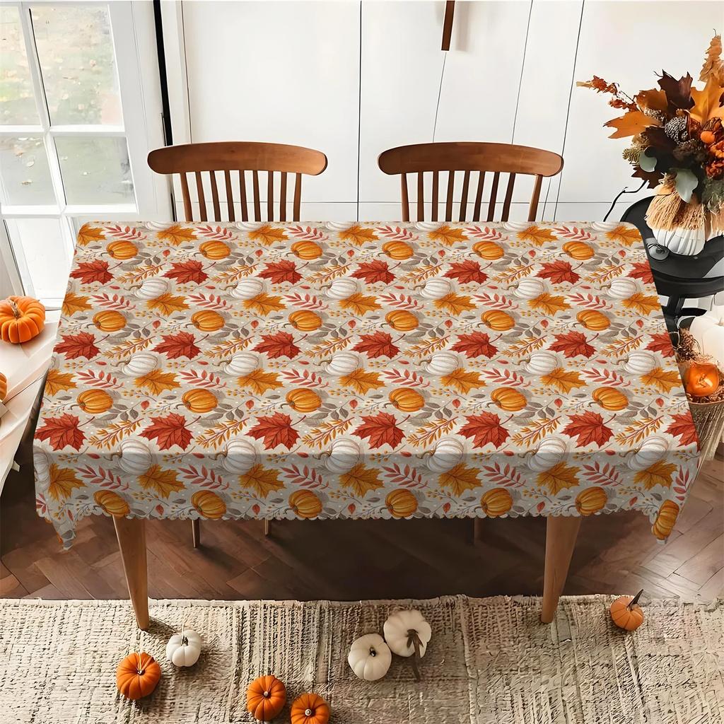 A set of pumpkin leaves, fruits and stems for autumn tablecloth, 1 piece per pack, suitable for Thanksgiving table.PMJ