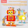 6 Piece Wooden Cartoon Robot Assembly Building Block Children Puzzle Toy Set For Brain Development